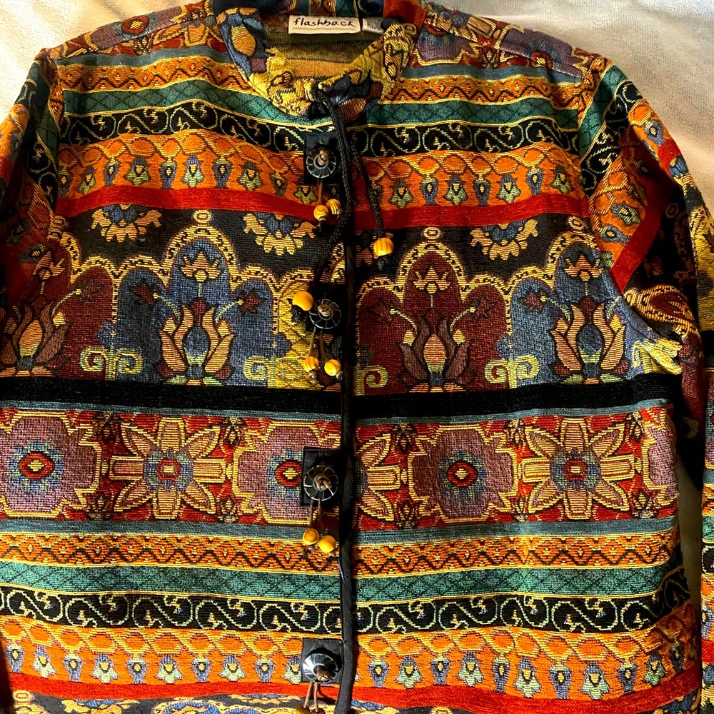 Flashback Tapestry Statement Embroidered Jacket 1… - image 1